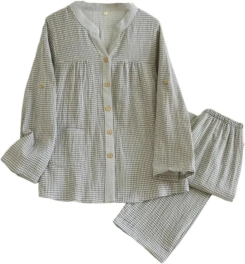 Пижамный комплект, клетка, Gray9