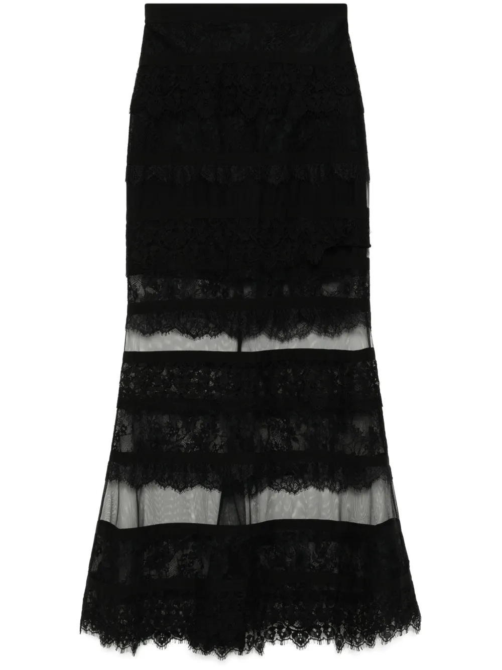

Кружевная юбка Elie Saab, черный