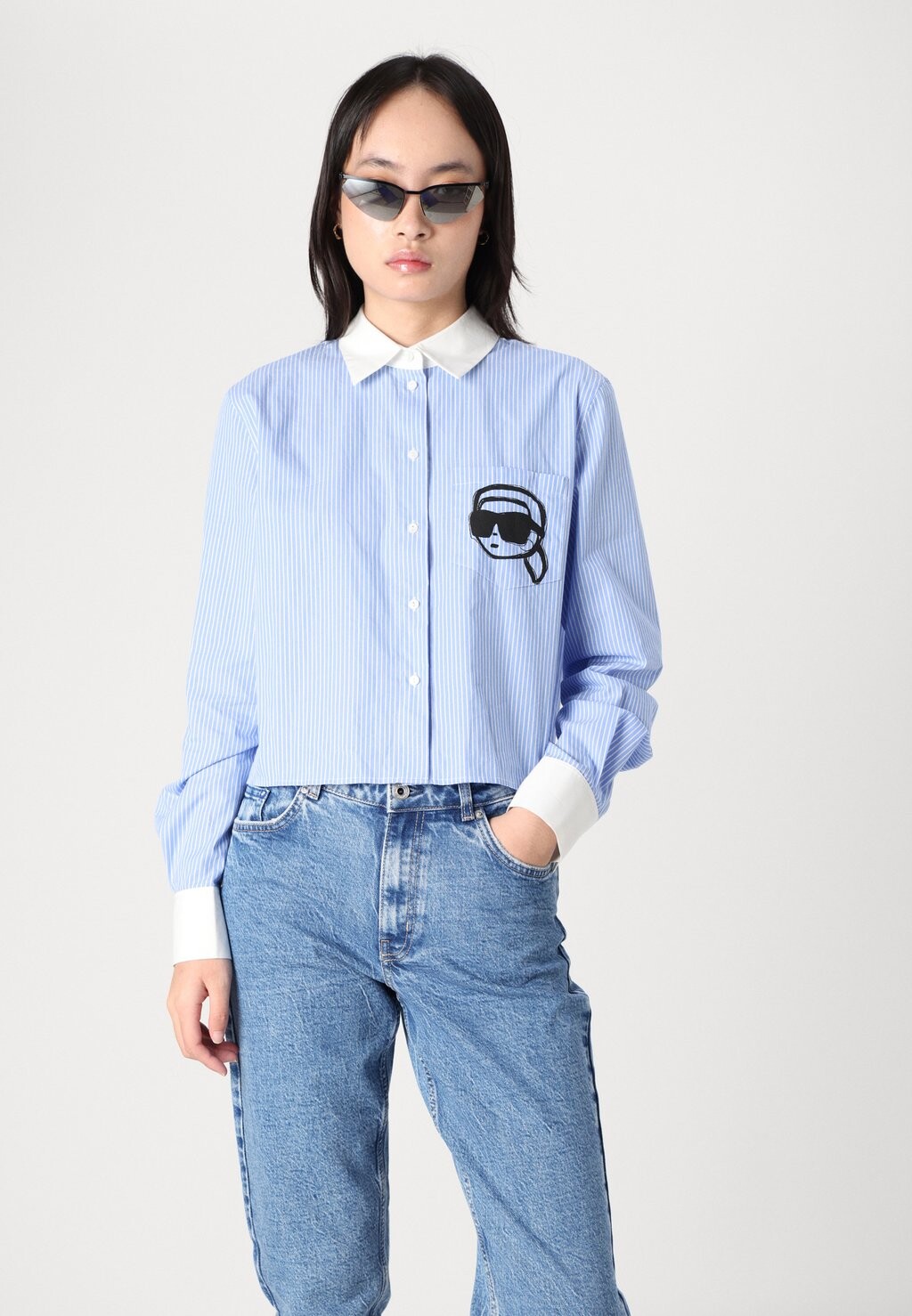 

Джинсы прямого кроя MOM Karl Lagerfeld Jeans, деним