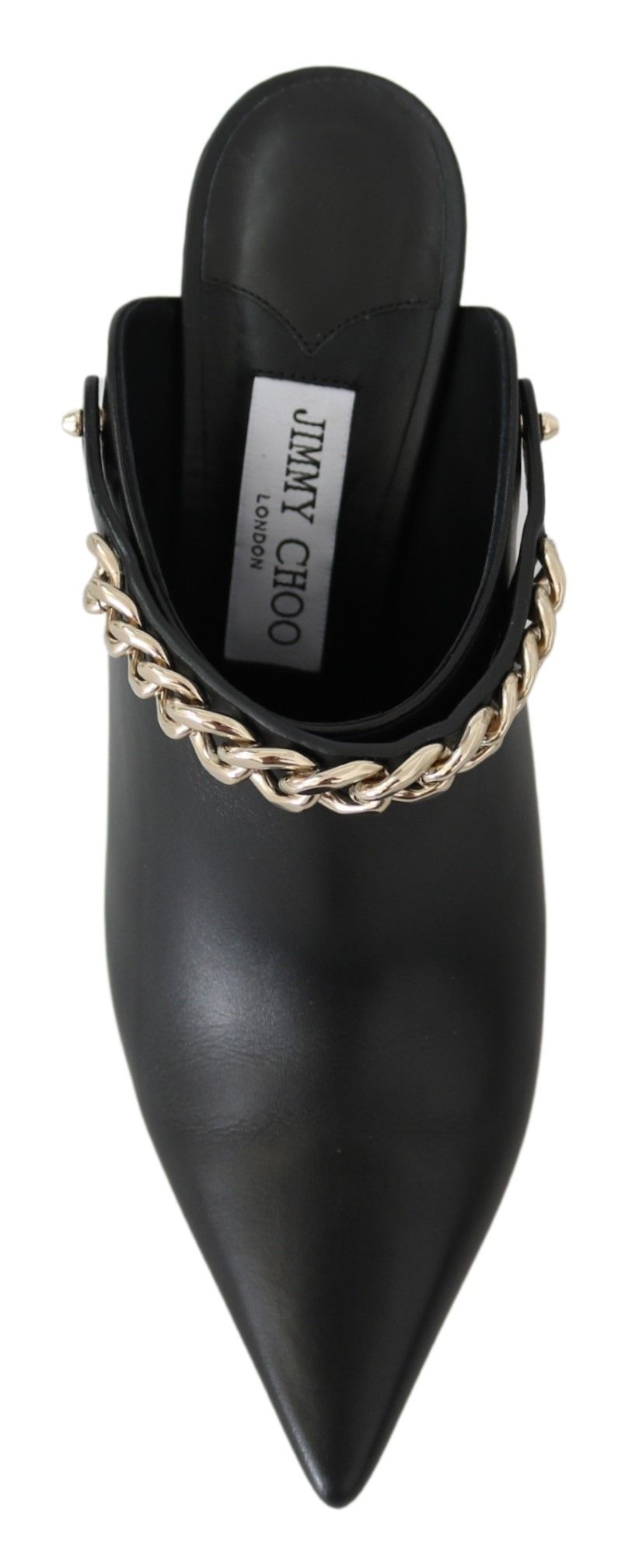 Джимми Чу Элегантные кожаные женские туфли-лодочки Jimmy Choo, черный — фото 4