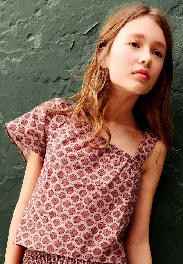 Детская блузка Mango Kids, Bordeaux