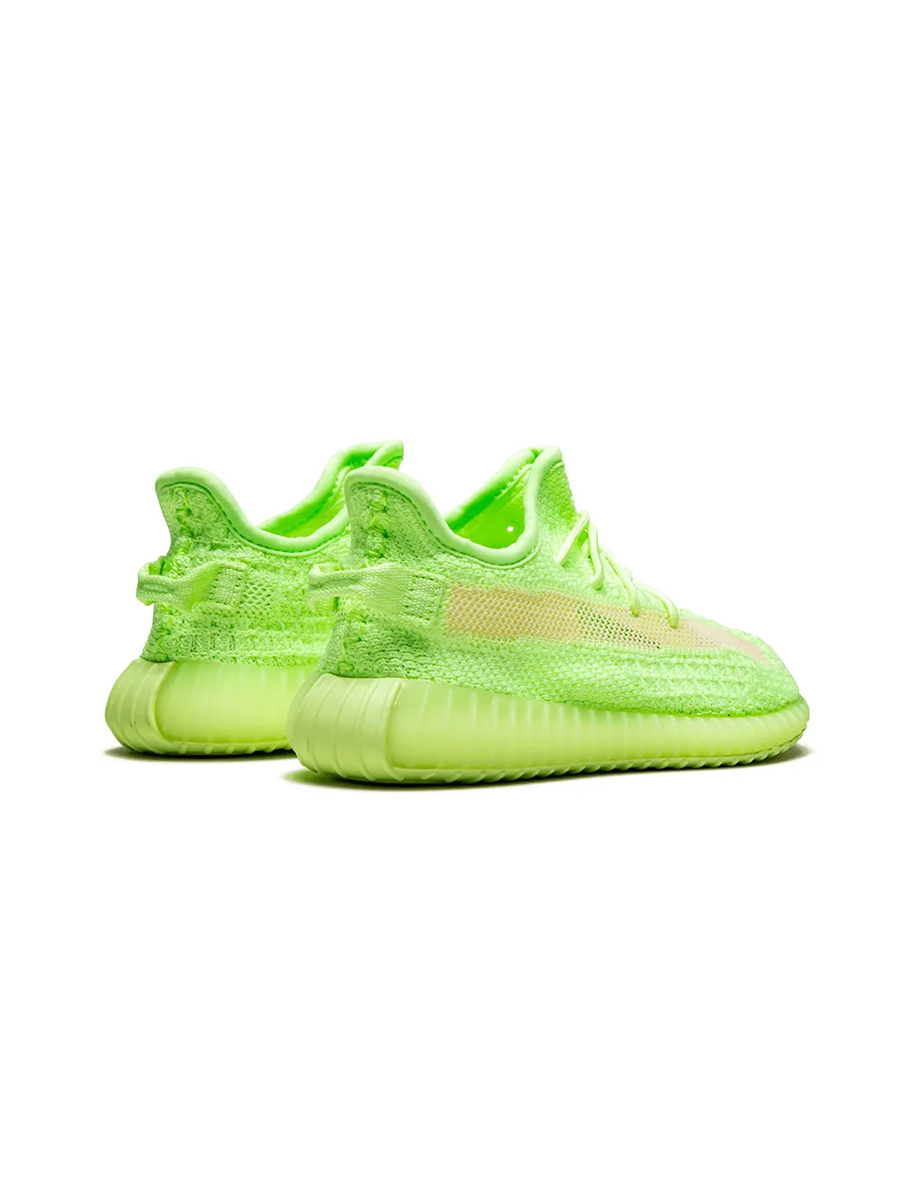 Кроссовки Yeezy Boost 350 V2 GID Infant Glow in the Dark Adidas Yeezy Kids, зеленый — фото 3