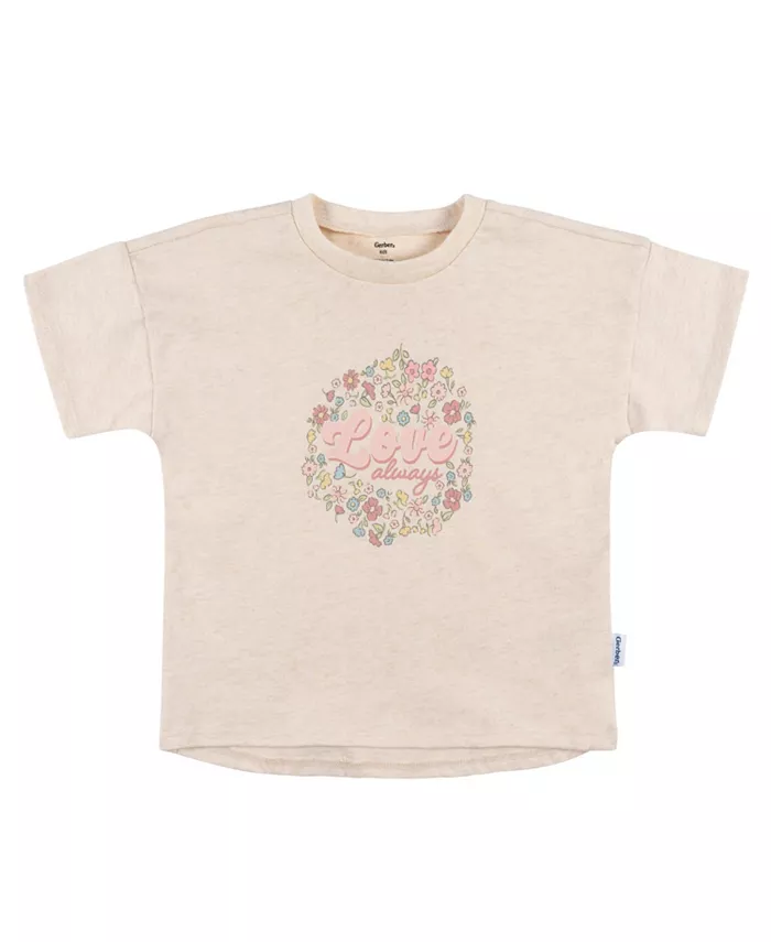 Комплект из футболки и шорт для девочек Toddler Girls Coordinating Gerber, розовый — фото 4