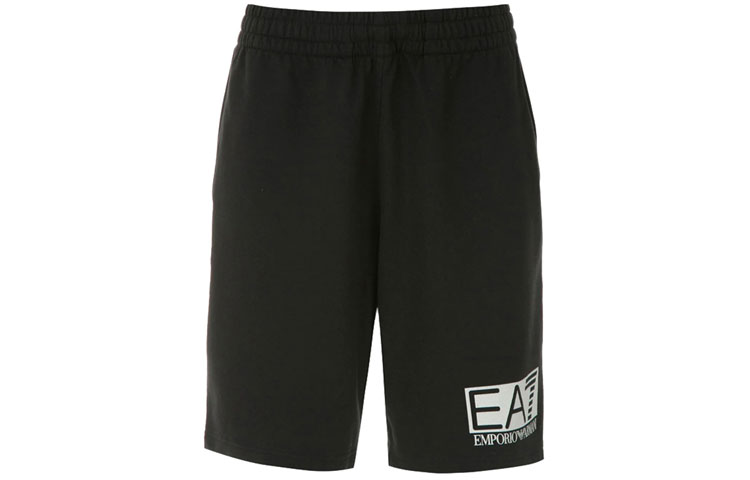 Футболка EA7 SS20 Повседневные шорты мужские черные EMPORIO ARMANI — фото 2