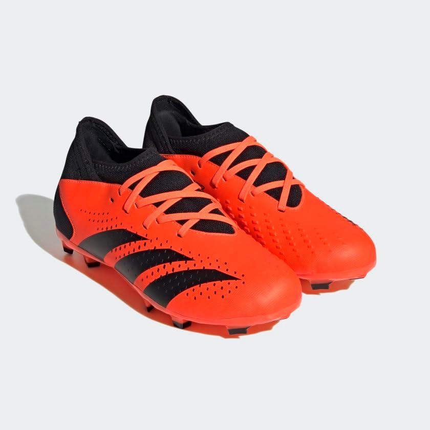 Детские кроссовки Adidas Accuracy.3 Predator без шнурков для твердого грунта (унисекс), черный/оранжевый — фото 4