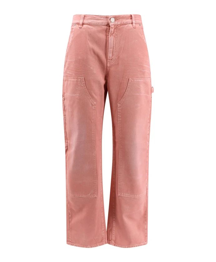 

Хлопковые брюки с застежкой на пуговицы. Pinko, розовый