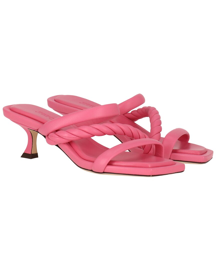 Джимми Чу Диоса 50 Кожаные сандалии Jimmy Choo, розовый