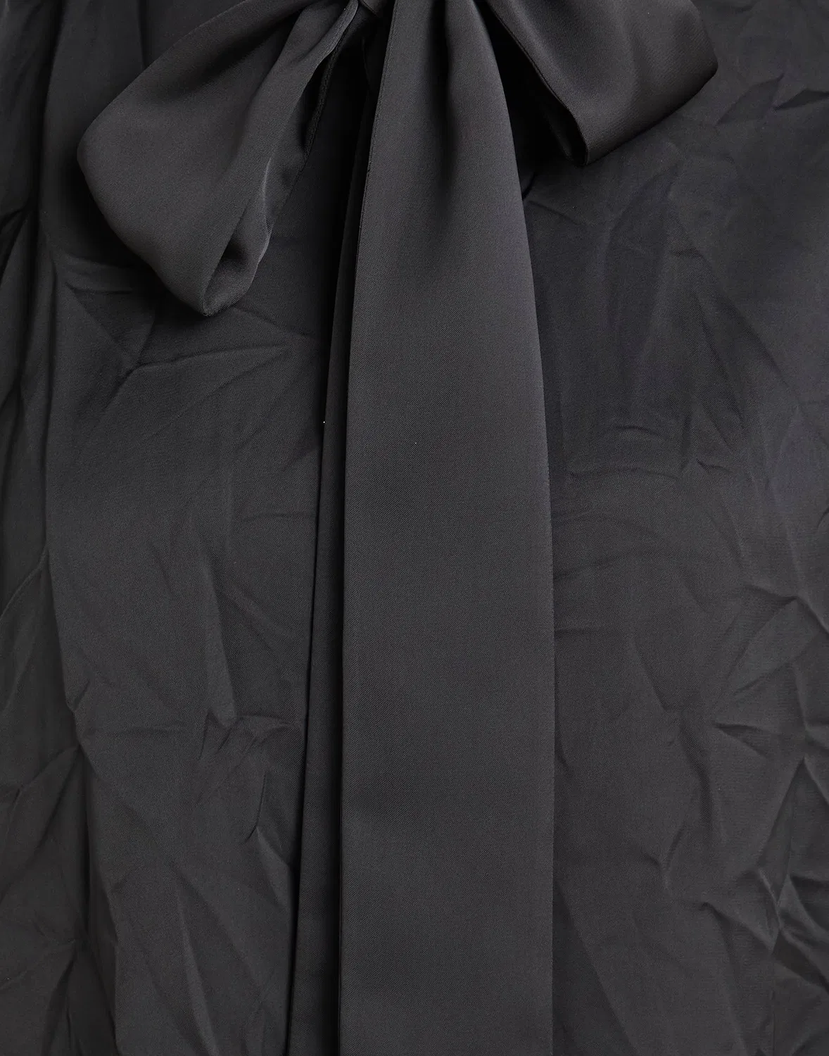 Рубашка с бантом из сатина Balenciaga черная — фото 4