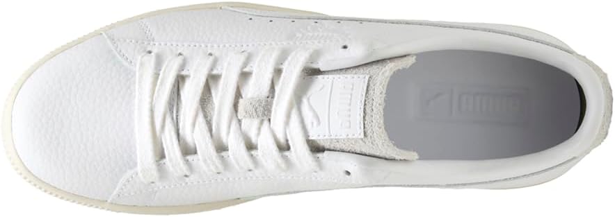 Мужские кроссовки PUMA Clyde Premium на шнуровке повседневные - белые — фото 4