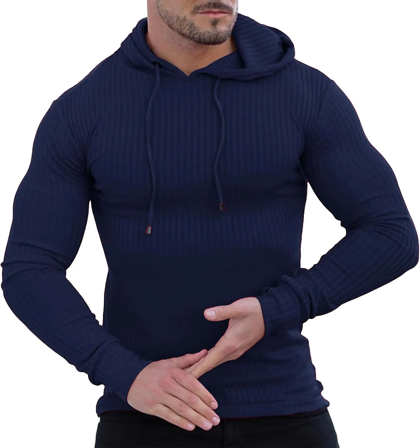 

Wankang мужская модная худи с капюшоном и вертикальными полосками