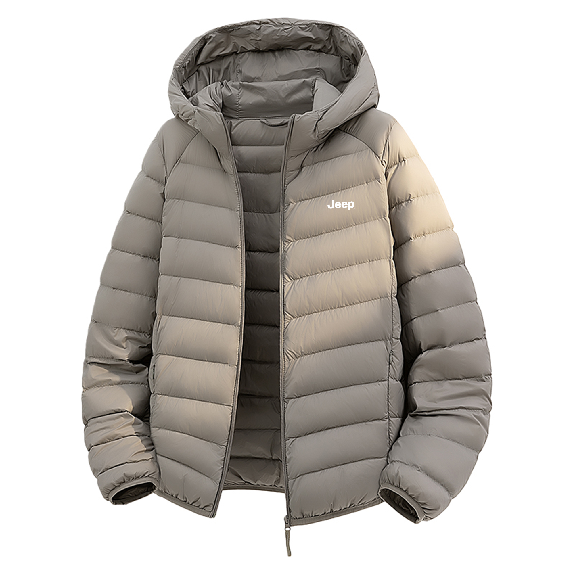 

Пуховик Unisex Hooded Lightweight Quilted Down Jacket Jeep, хаки