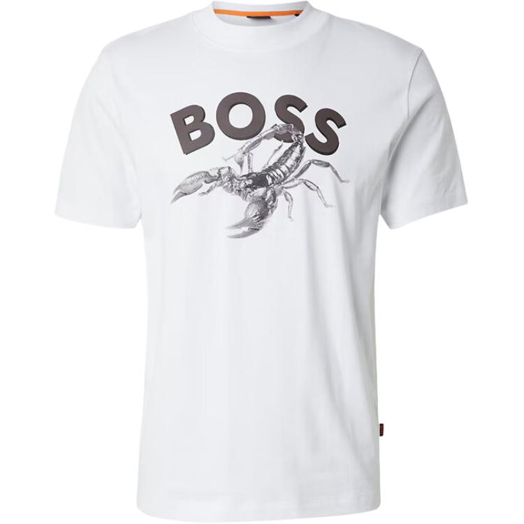 

HUGO BOSS Футболка SS25 мужская белая, Белый, HUGO BOSS Футболка SS25 мужская белая