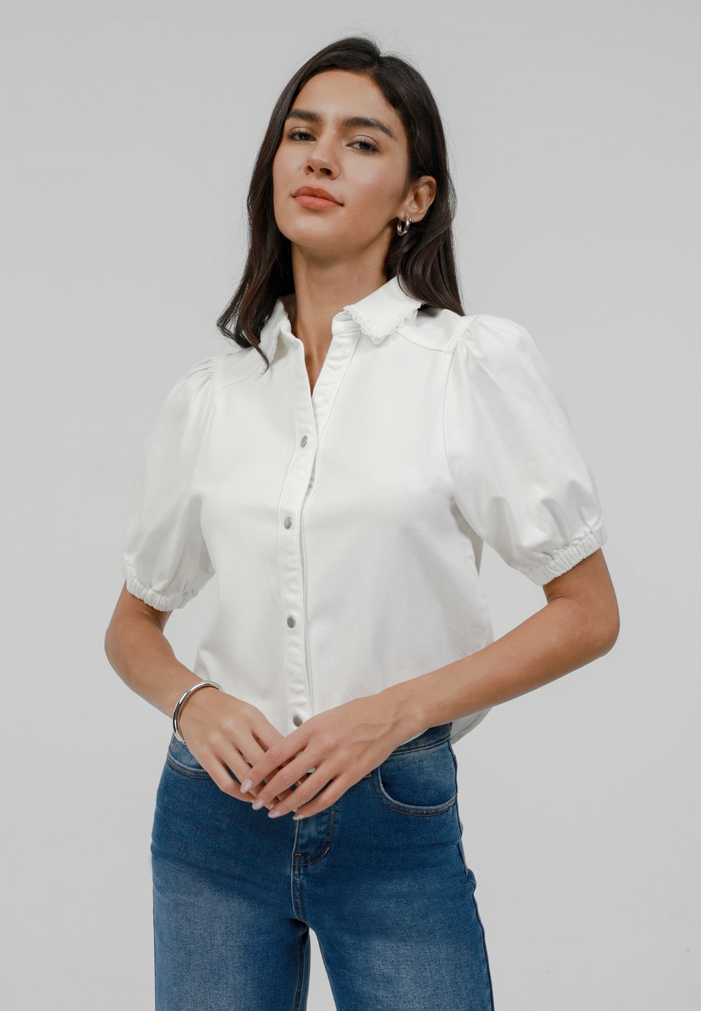 

Блузка на пуговицах Anna Field by Zalando, кремовый