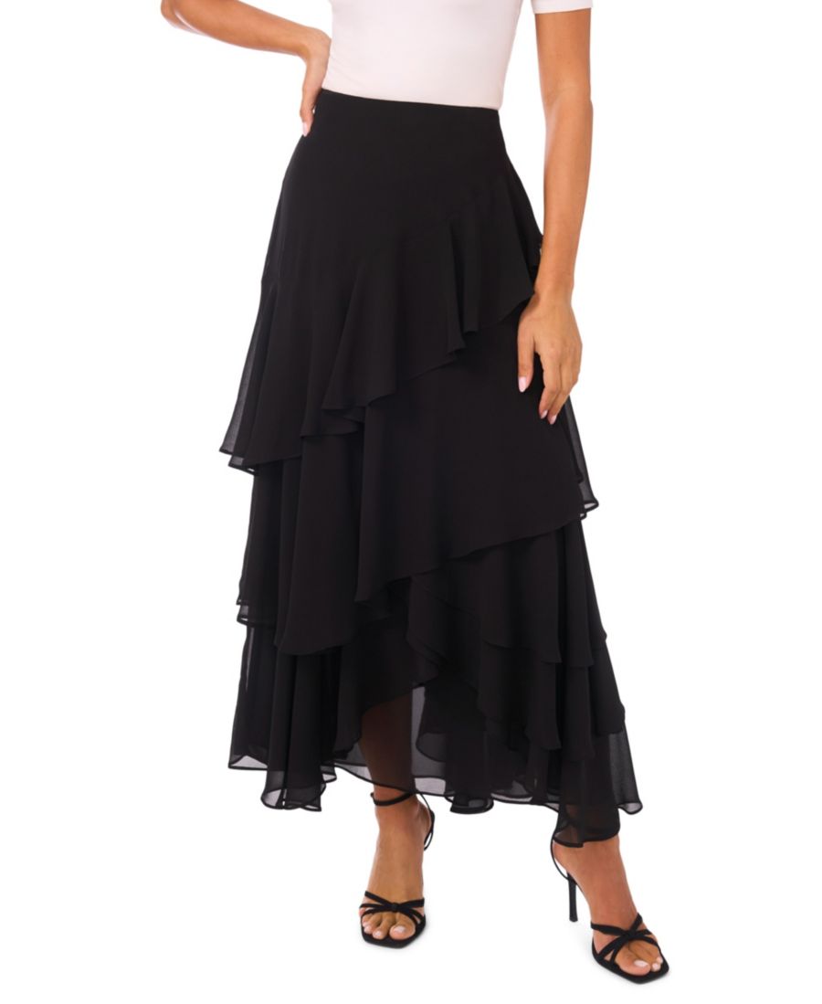 

Женская длинная юбка с оборками Vince Camuto, Rich Black