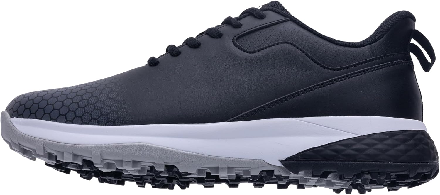 

Мужские гольф-ботинки с шипами, широкие, водонепроницаемые, легкие, противоскользящие, кроссовки для гольфа и прогулок Nrnhi, серый