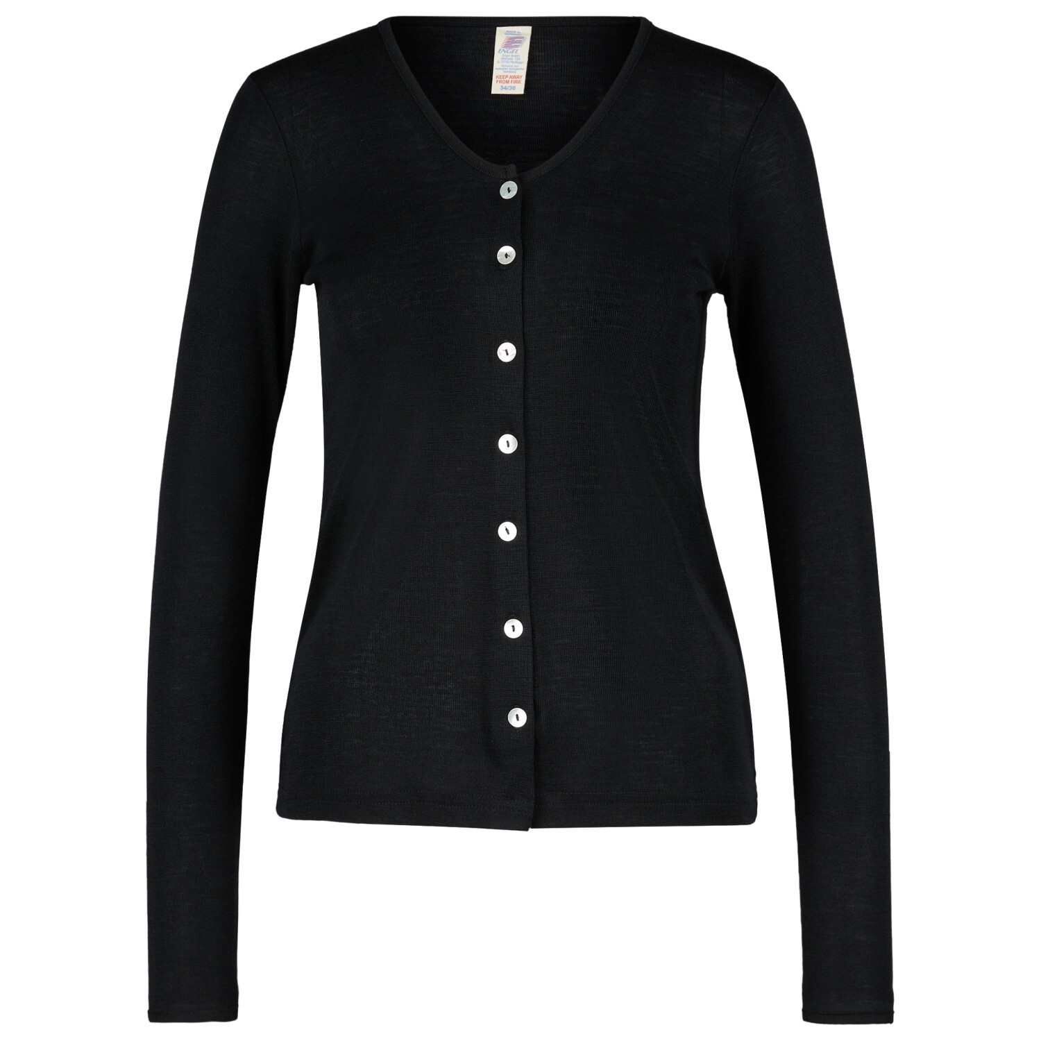 

Шерстяная куртка Engel Damen Cardigan Feinripp, черный