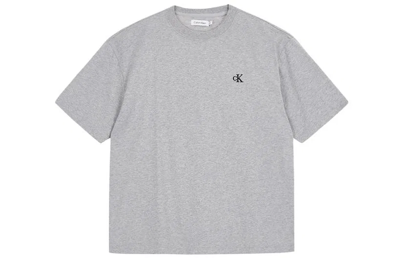 Футболка Calvin Klein Men's Gray Crew Neck Moderate Straight Fit