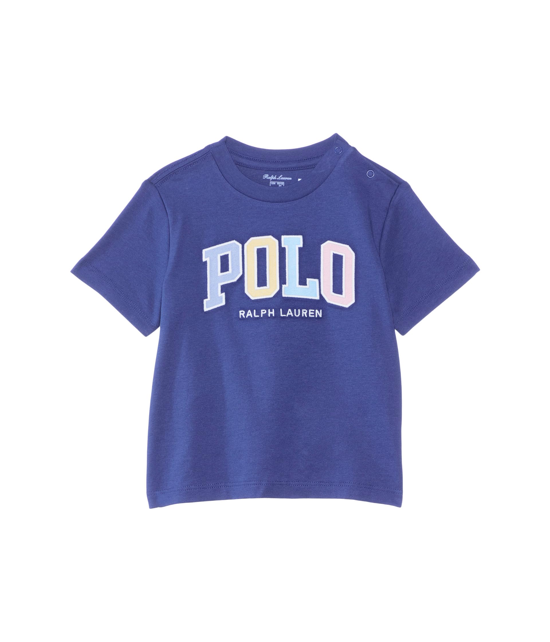 

Футболка Polo Ralph Lauren Kids Logo Cotton Jersey Tee, цвет Light Navy