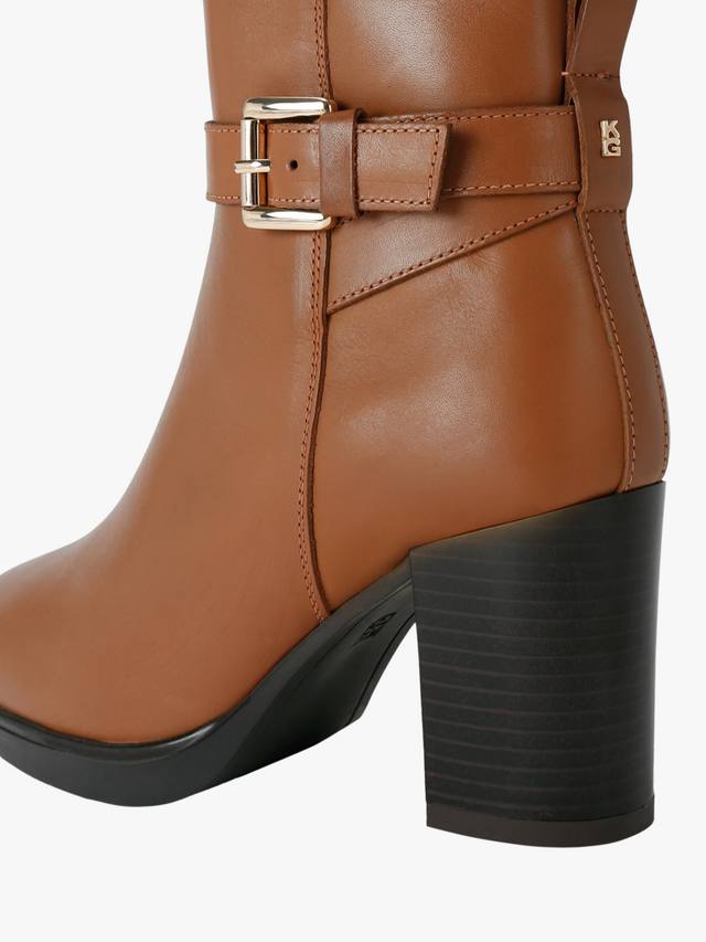 Сапоги до колен из натуральной кожи шалфея KG Kurt Geiger, желто-коричневый — фото 4