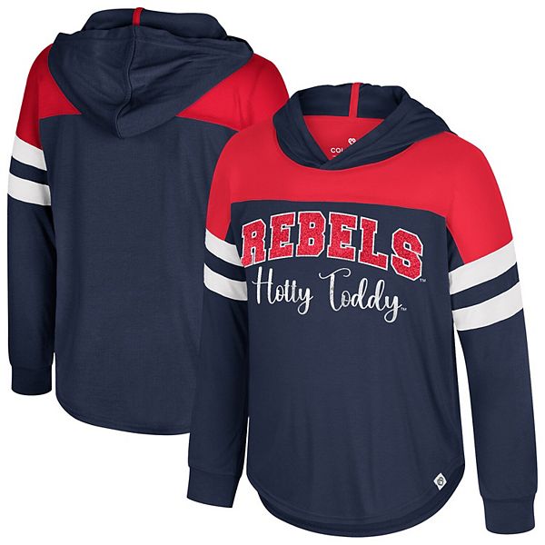 Детская худи с длинным рукавом Ole Miss Rebels Reflection в синем цвете Colosseum — фото 2