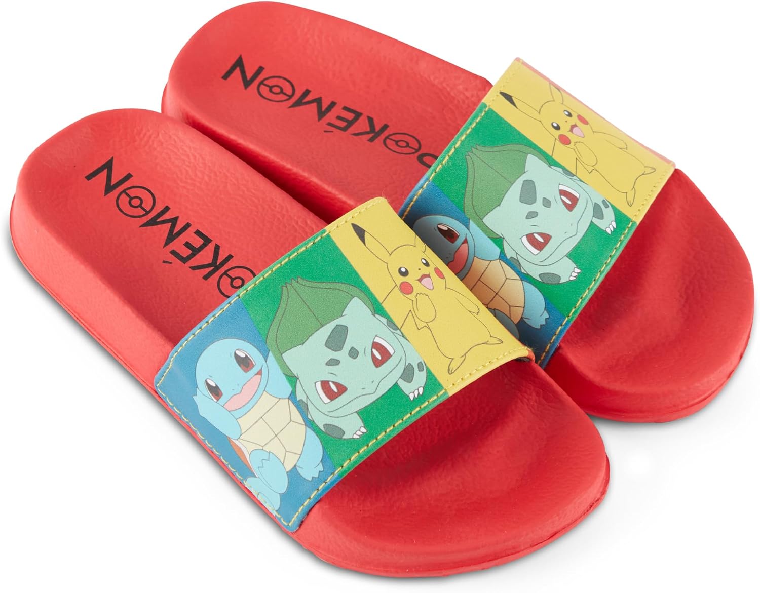

Детские шлепанцы Pokmon с Пикачу - шлепанцы с Пикачу, Эшем, Чармандером, Сквиртлом и Бульбазавром Pokemon, красный