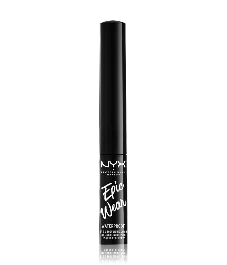 Жидкая подводка-лайнер для глаз Nyx Professional Makeup Epic Wear Metallic, silver metal — фото 2