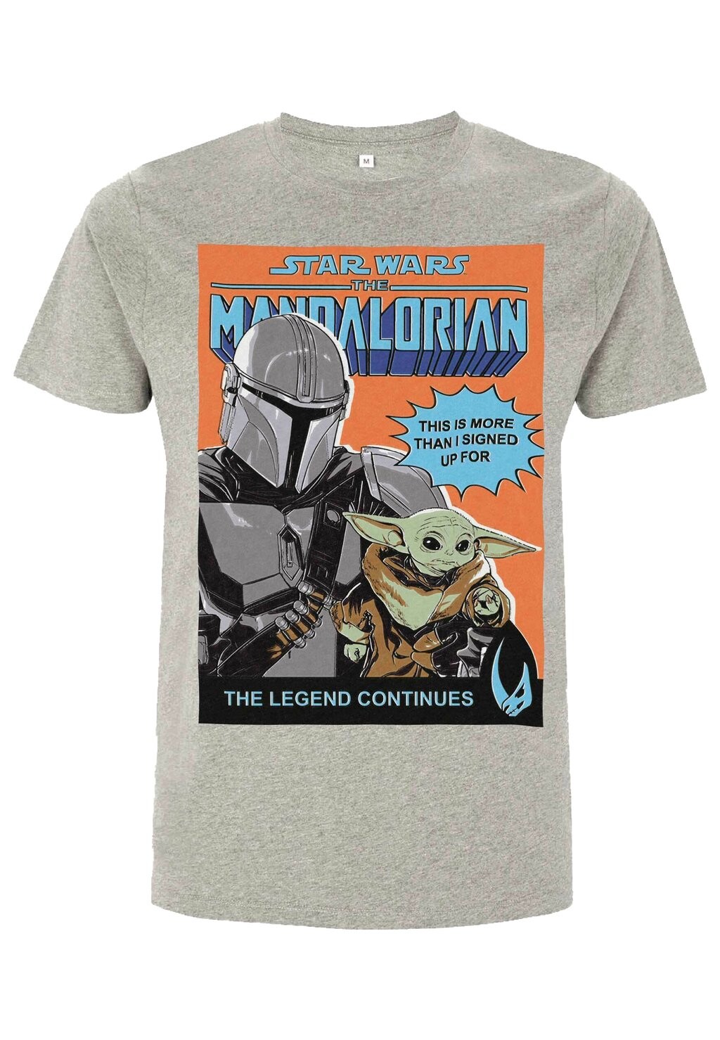 

Футболка с принтом STAR WARS: THE MANDALORIAN SIGNED UP FOR POSTER UNISEX Star Wars, цвет Mottled Light Grey