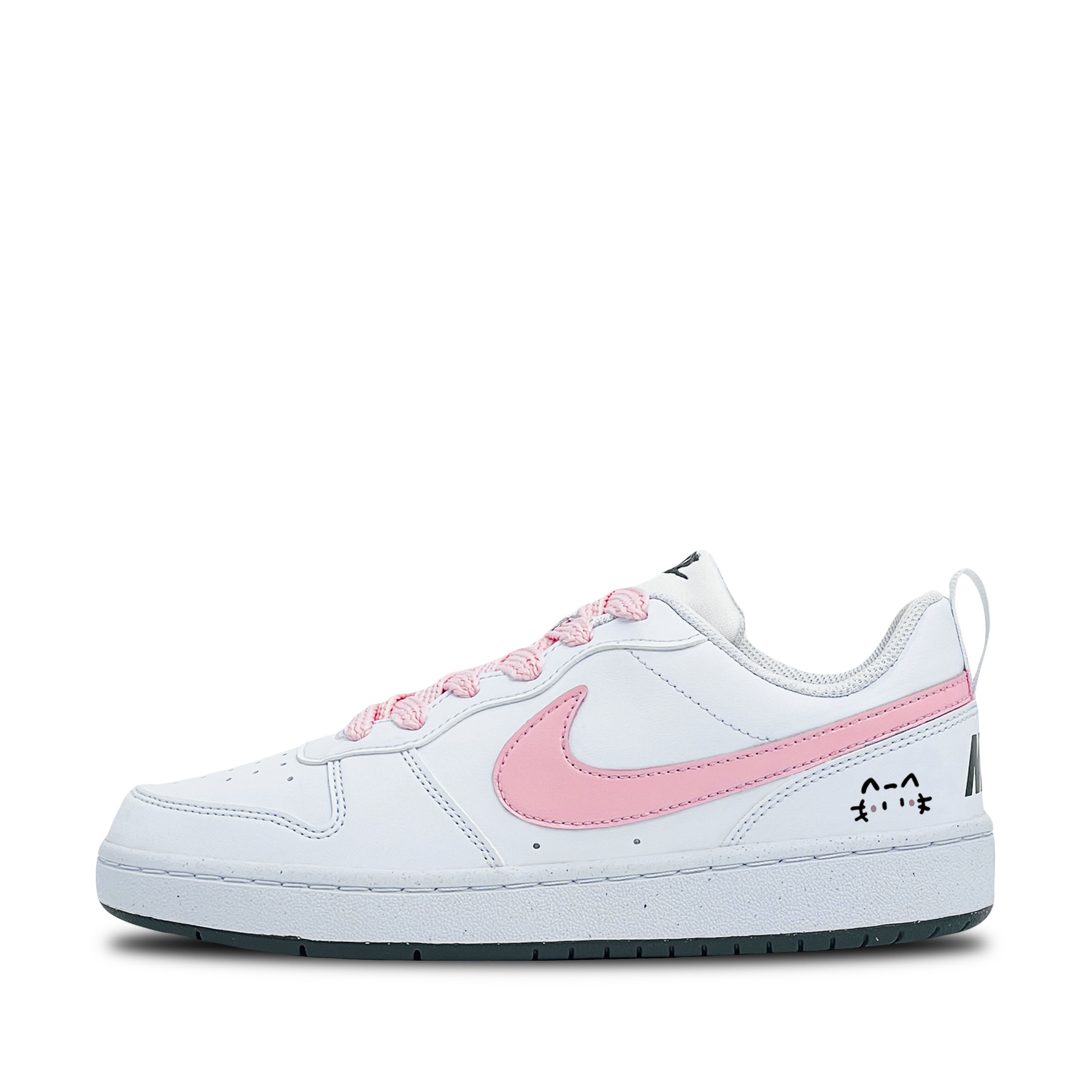 

Nike Детские кроссовки для скейтбординга Court Borough Cute Meowth с нескользящей подошвой, износостойкие, розовые, для подростков