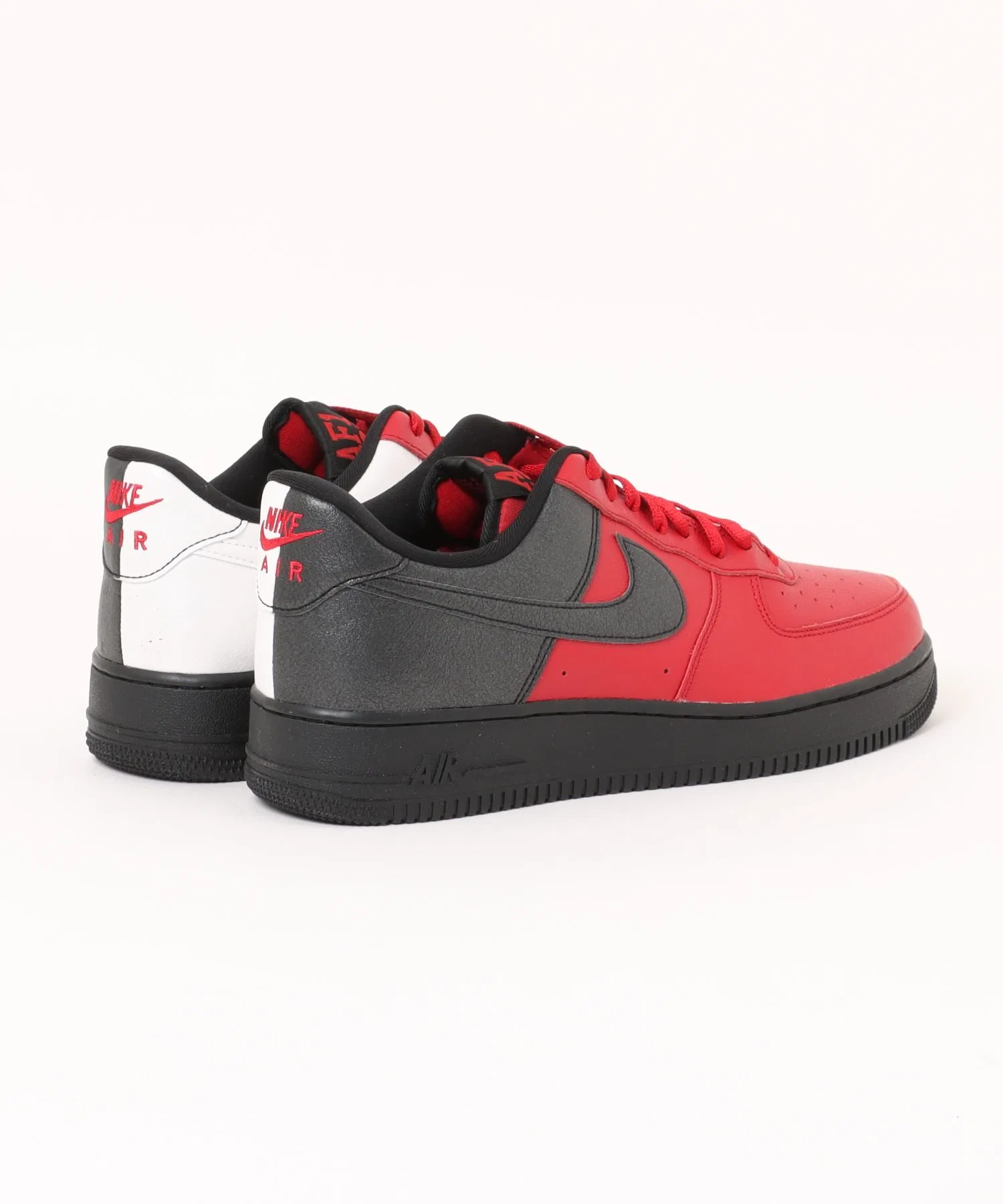 Мужские кроссовки NIKE AIR FORCE 1 '07 LV8 из натуральной кожи красные — фото 2