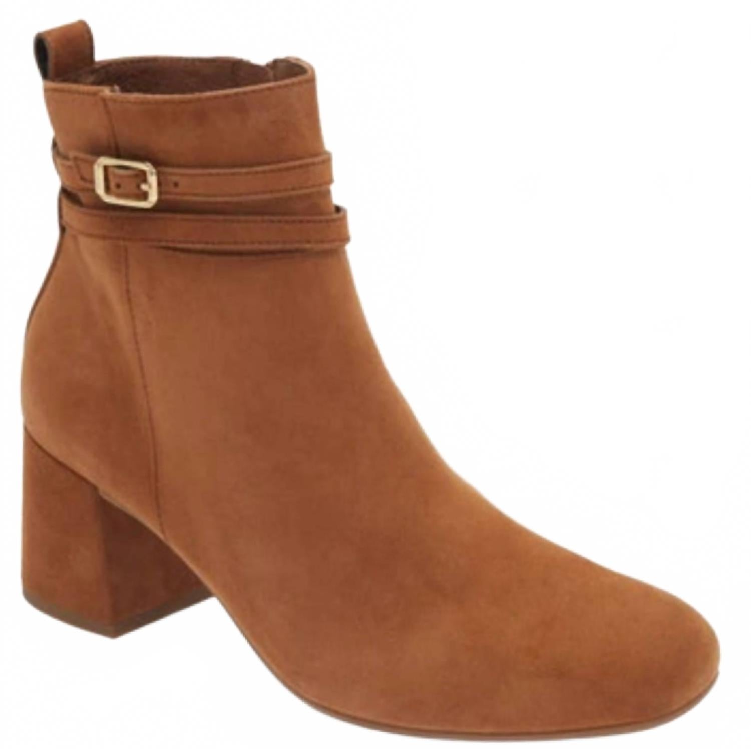 Женские ботильоны Sydney Buckle из замши цвета ириски Paul Green, Toffee Suede