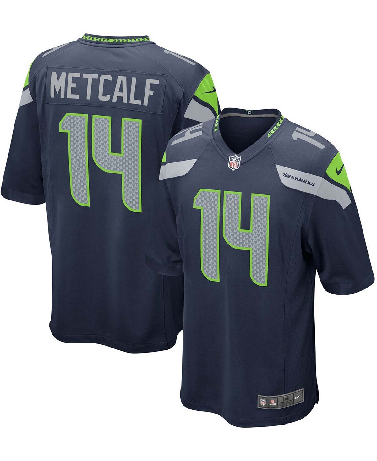 

Мужское темно-синее джерси Seattle Seahawks DK Metcalf Game Player Nike, Синий, Мужское темно-синее джерси Seattle Seahawks DK Metcalf Game Player Nike