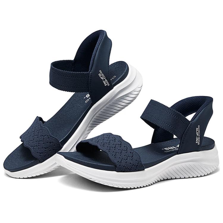 Сандалии на ремешках Женские Navy Skechers, Marine Blue — фото 3