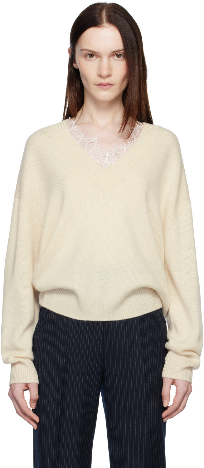

Свитер Lee цвета Off-White ANINE BING, слоновая кость