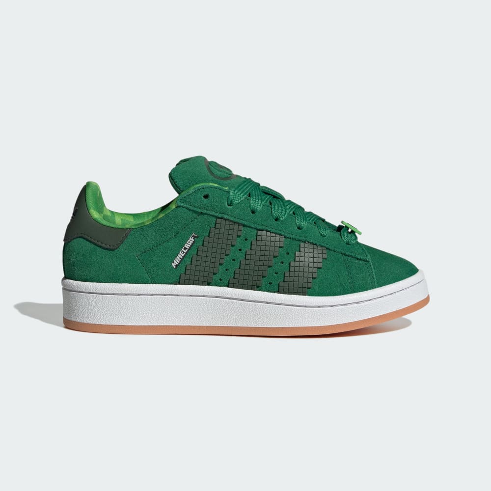 

Кроссовки Adidas Campus 00s X Minecraft Shoes Kids, цвет Green/Black/White/Gum