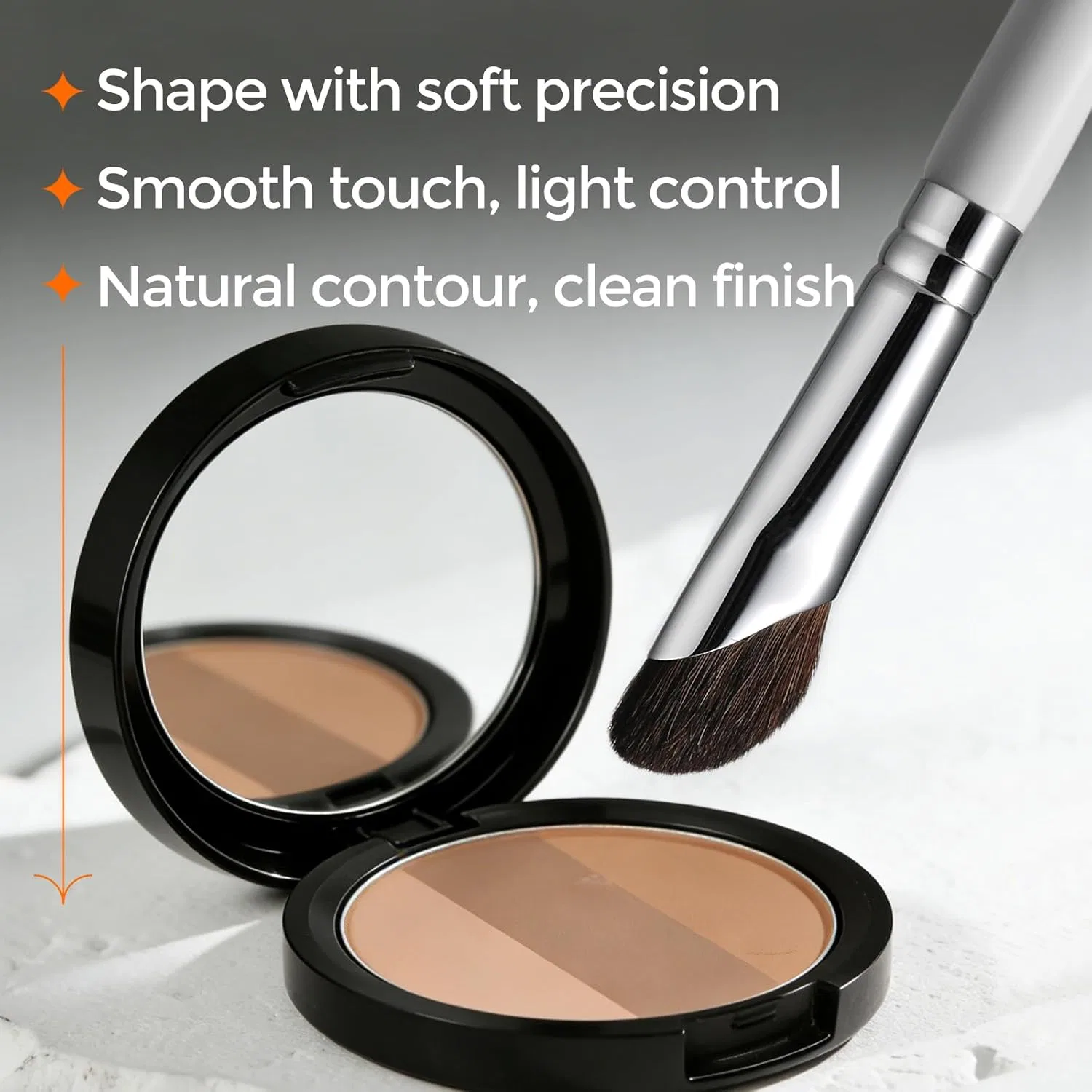 Скошенная кисть для теней и контуринга носа «190 Angled Shader» от Albeaut Albeaut — фото 4
