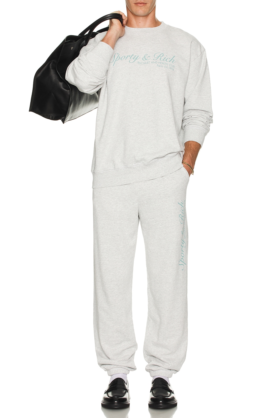 

Французский свитер с круглым вырезом Sporty & Rich, Heather Grey