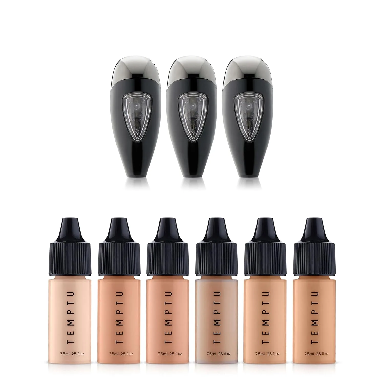 Стартовый набор тональной основы TEMPTU Perfect Canvas Hydra Lock Airbrush Foundation, Fair/Light и 3 картриджа для Airpod Pro., Fair
