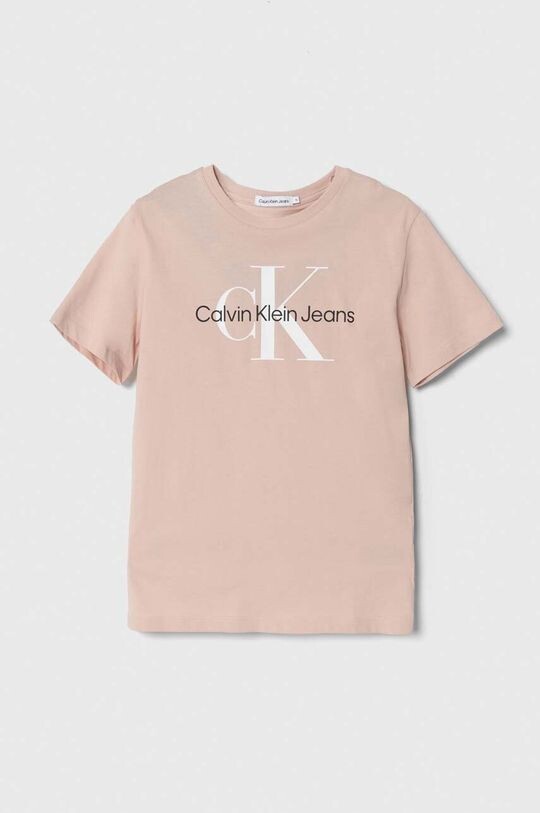 

Хлопковая футболка для детей Calvin Klein Jeans, розовый