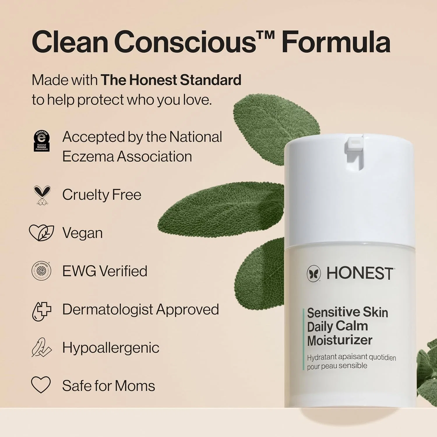 Крем для лица Honest Beauty — Дневной The Daily Calm Lightweight Moisturizer Unscented, 50.28 мл — фото 4