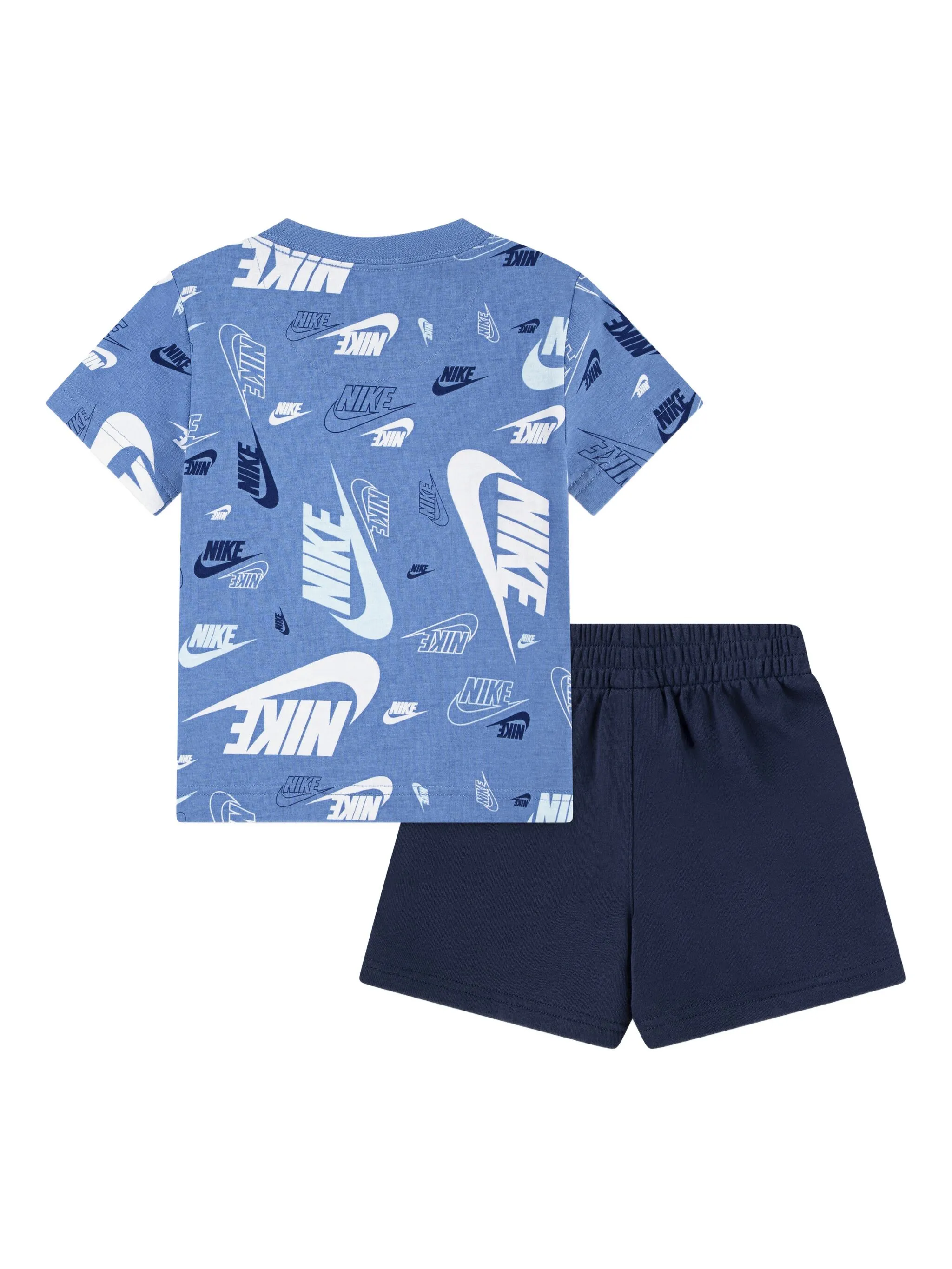 Комплект из футболки и шортов с логотипом Nike Kids, синий — фото 2