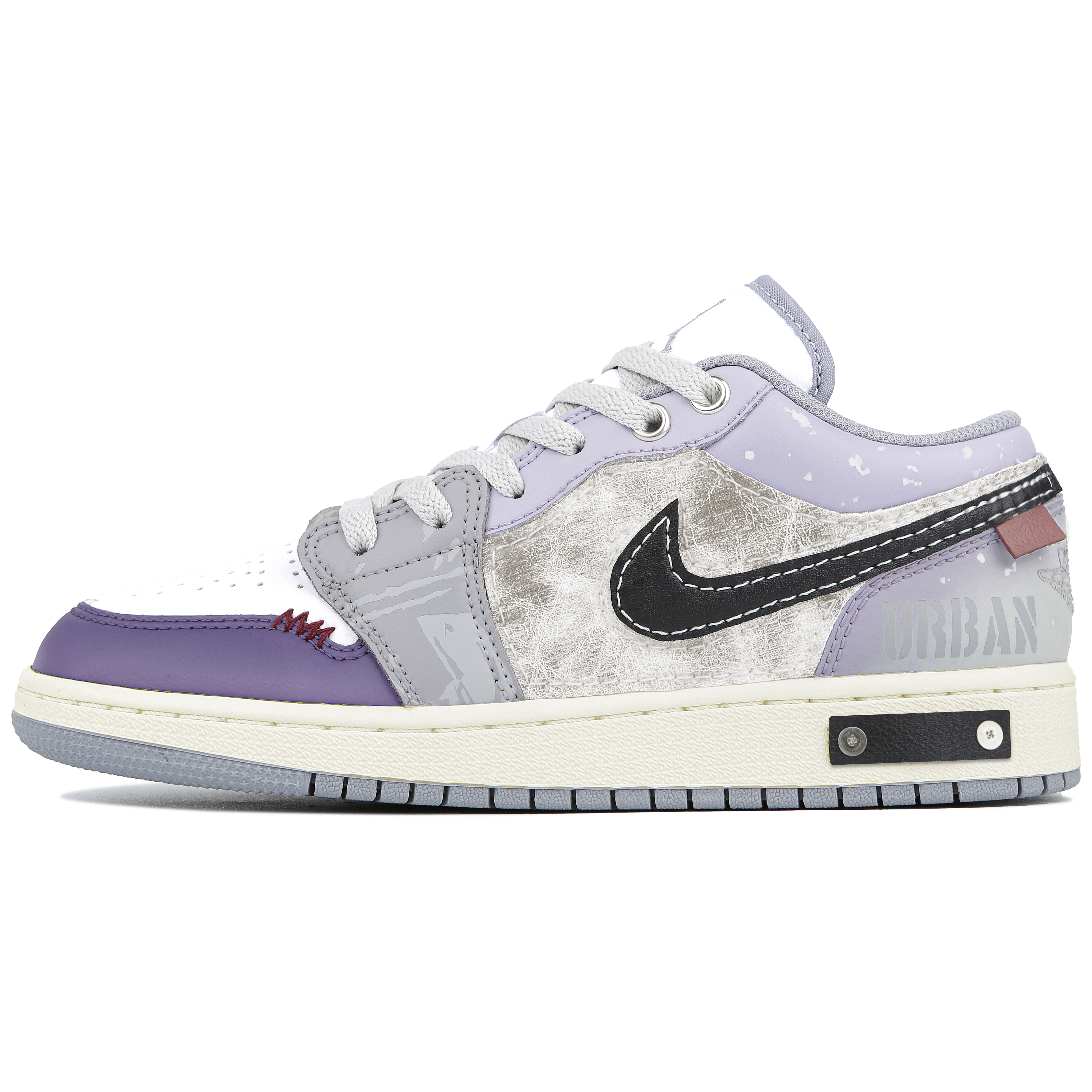 

Кроссовки Air Jordan 1 Vintage Basketball Shoes Women's Low-top Purple/Grey, фиолетовый