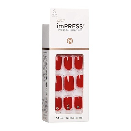 Impress Press-On Manicure Kill Heels Короткие квадратные ногти с технологией Purefit — 30 накладных ногтей, Kiss — фото 3