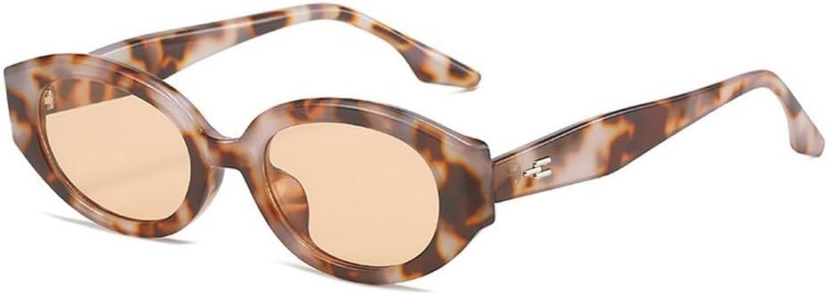 

Популярные модные овальные женские солнцезащитные очки в стиле ретро, ​​гелевые цветные линзы, защита от УФ-излучения UV400, мужские солнцезащитные очки с заклепками SKFGNX, Amber Champagne