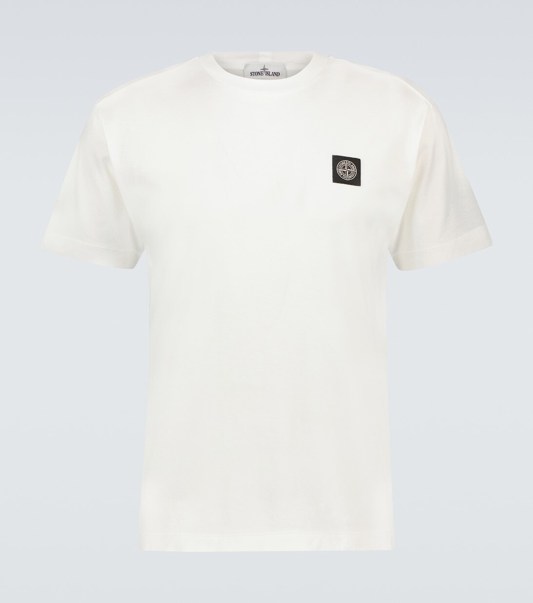 

Хлопковая футболка с логотипом Stone Island, белый