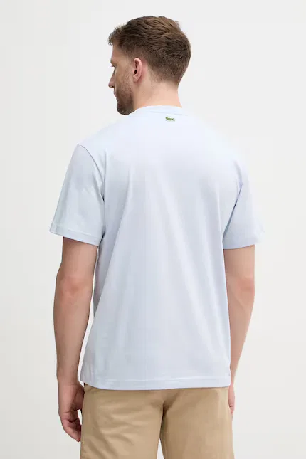 Футболка Lacoste мужская, хлопковая, синий — фото 3