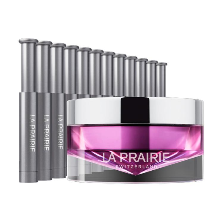 Набор для ухода за кожей La Prairie Platinum Rare Haute Rejuvenation Overnight Mask: ампулы с концентратом, 0,7 мл*12 + ночная маска для лица, 20 мл (сменный блок) — фото 2