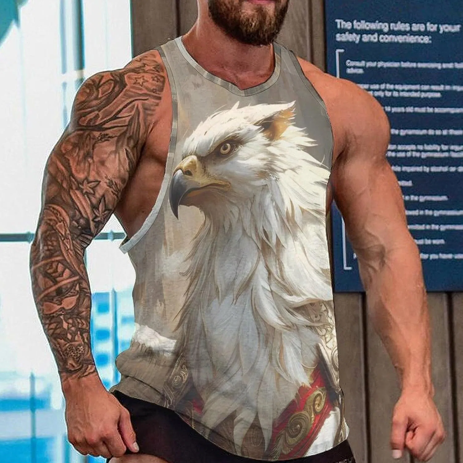 Майка с принтом греческая мифология, Tank Top, Griffins — фото 2