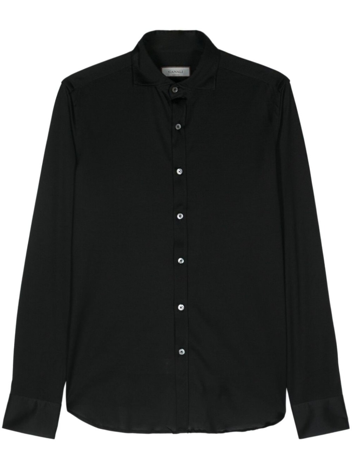 

Canali рубашка со срезанным воротником, черный