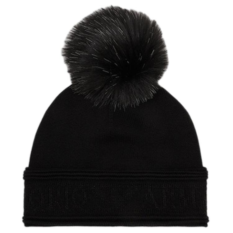 

EMPORIO ARMANI Шерстяная женская шапка-бини черная, Black