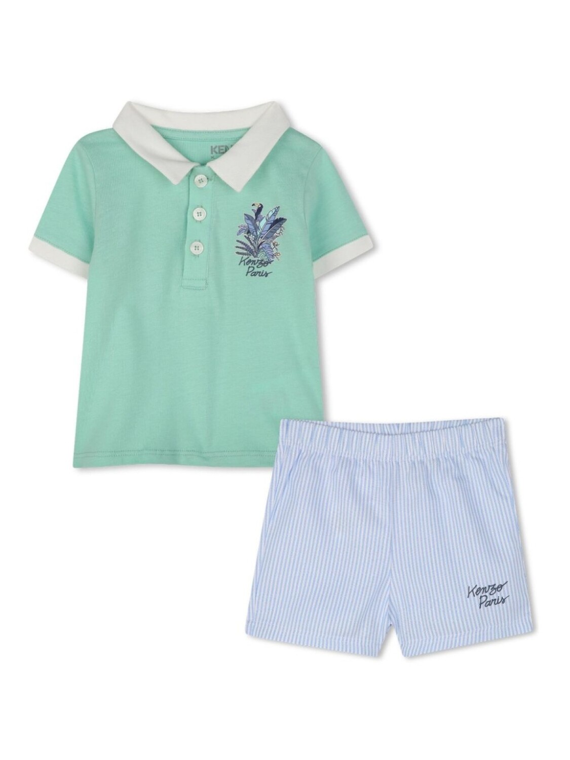 

Kenzo Kids комплект из футболки и шортов, зеленый